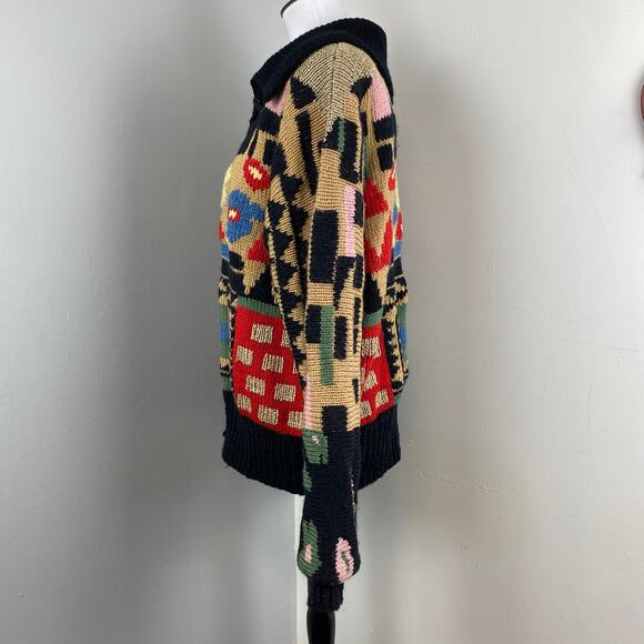 Vintage Handmade Abstract Chunky Knit Jacket - Picture 7 of 8